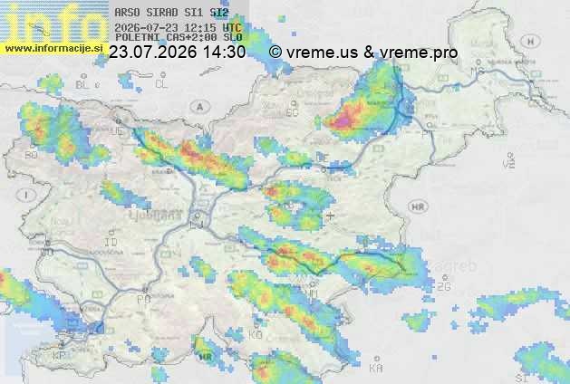 Radarska karta padavin