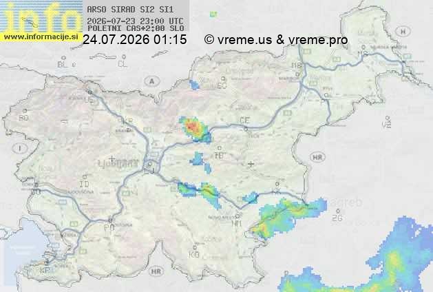 Radarska karta padavin