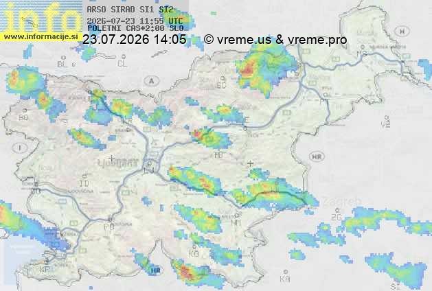Radarska karta padavin