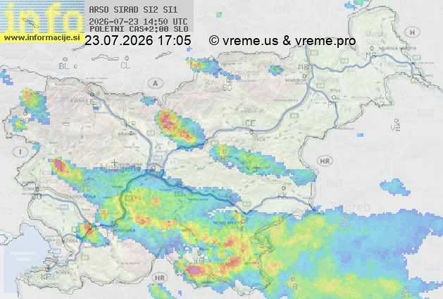 Radarska karta padavin
