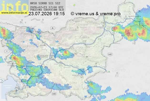 Radarska karta padavin