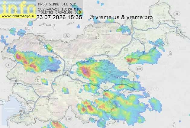 Radarska karta padavin