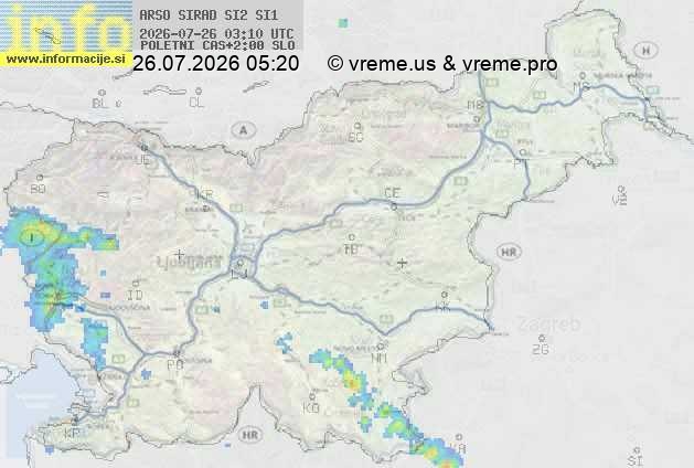 Radarska karta padavin