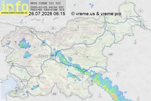 Radarska karta padavin