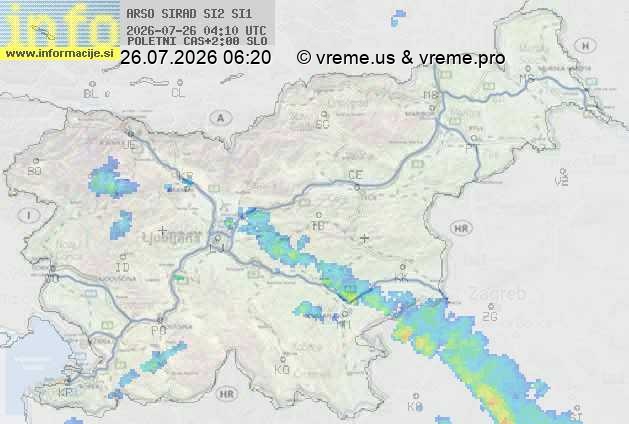 Radarska karta padavin