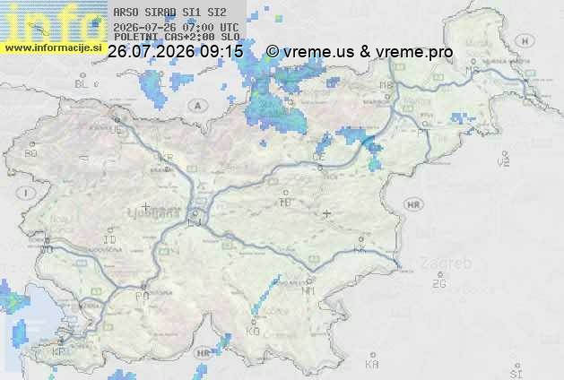 Radarska karta padavin