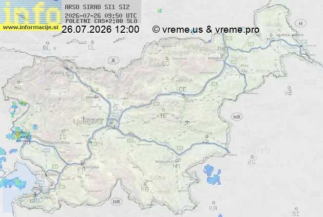 Radarska karta padavin