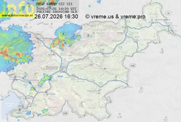 Radarska karta padavin