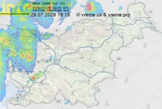 Radarska karta padavin