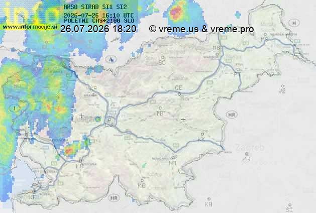 Radarska karta padavin