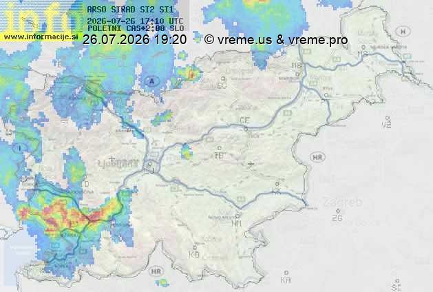 Radarska karta padavin