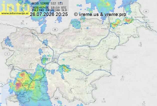 Radarska karta padavin