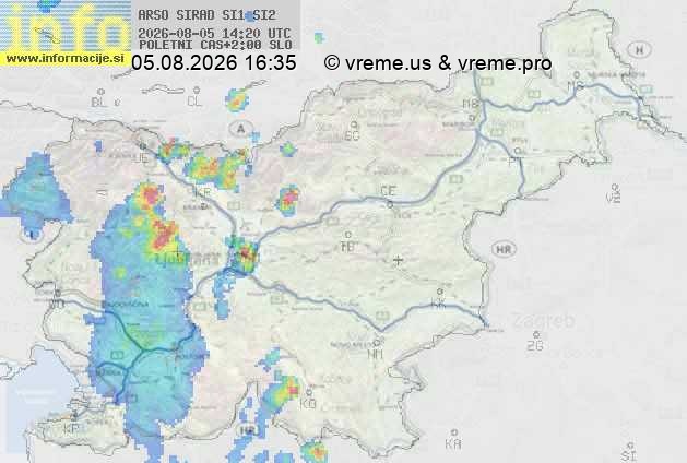 Radarska karta padavin