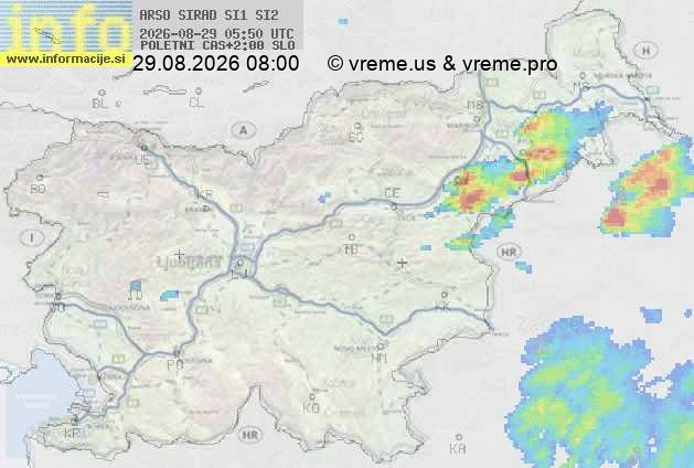 Radarska karta padavin
