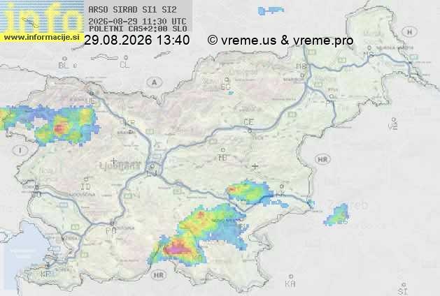 Radarska karta padavin