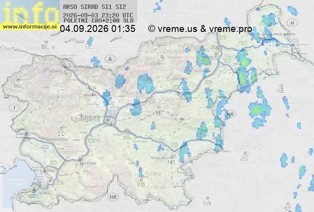 Radarska karta padavin