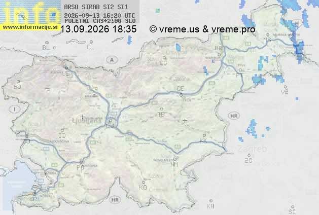 Radarska karta padavin
