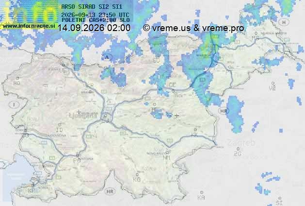Radarska karta padavin