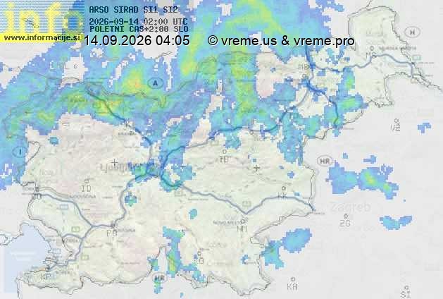 Radarska karta padavin