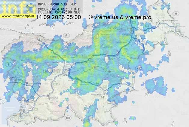 Radarska karta padavin