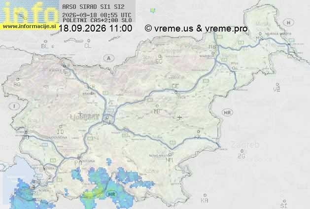 Radarska karta padavin
