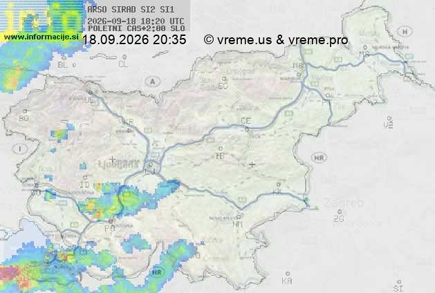 Radarska karta padavin