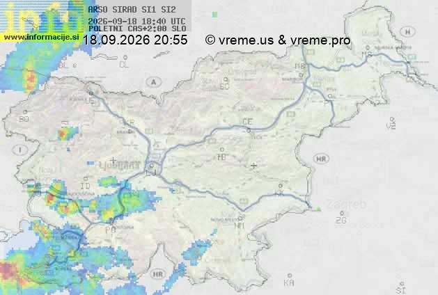 Radarska karta padavin