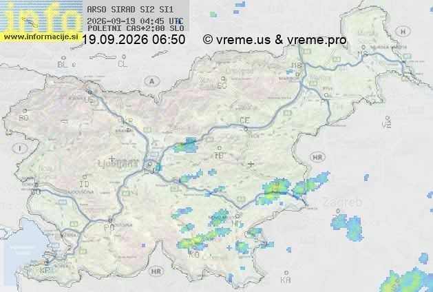 Radarska karta padavin