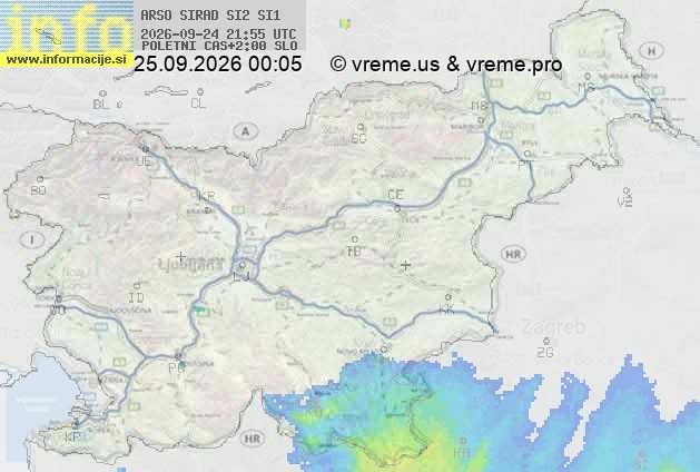 Radarska karta padavin