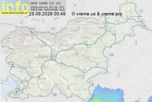 Radarska karta padavin