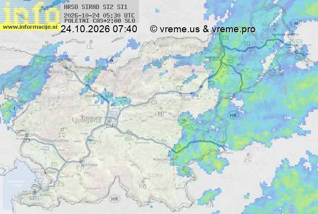 Radarska karta padavin