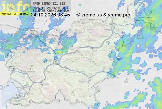 Radarska karta padavin