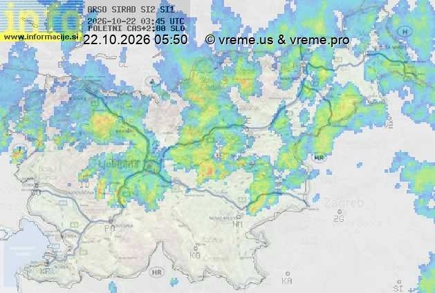 Radarska karta padavin