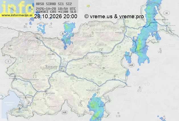 Radarska karta padavin