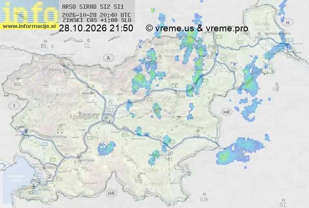 Radarska karta padavin