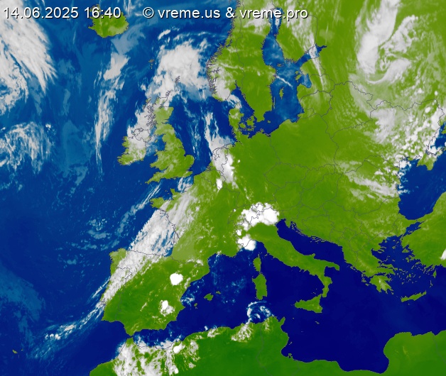 Oblačnost Evropa