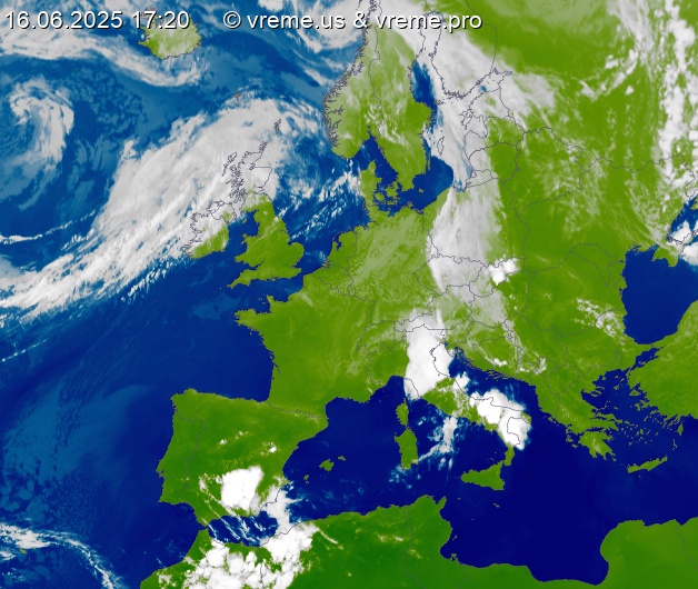 Oblačnost Evropa