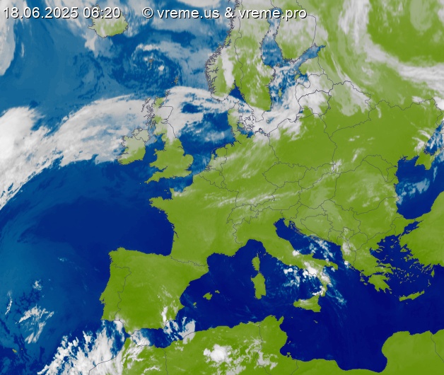 Oblačnost Evropa