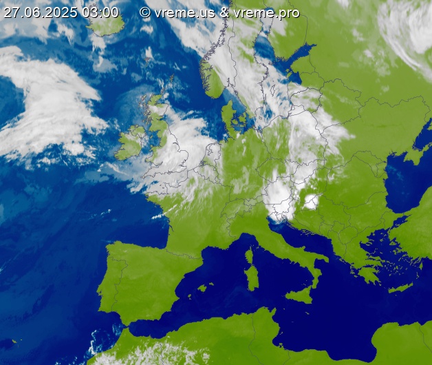 Oblačnost Evropa