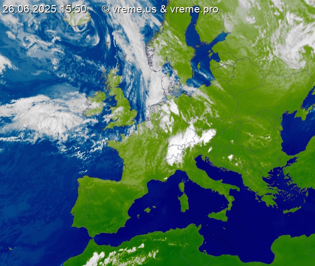 Oblačnost Evropa