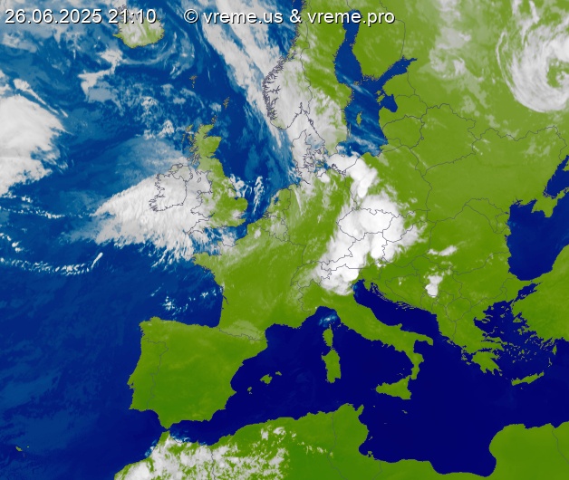 Oblačnost Evropa