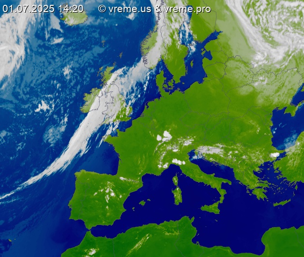 Oblačnost Evropa