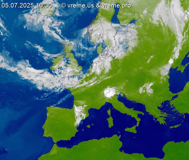 Oblačnost Evropa
