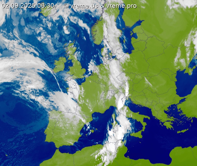 Oblačnost Evropa