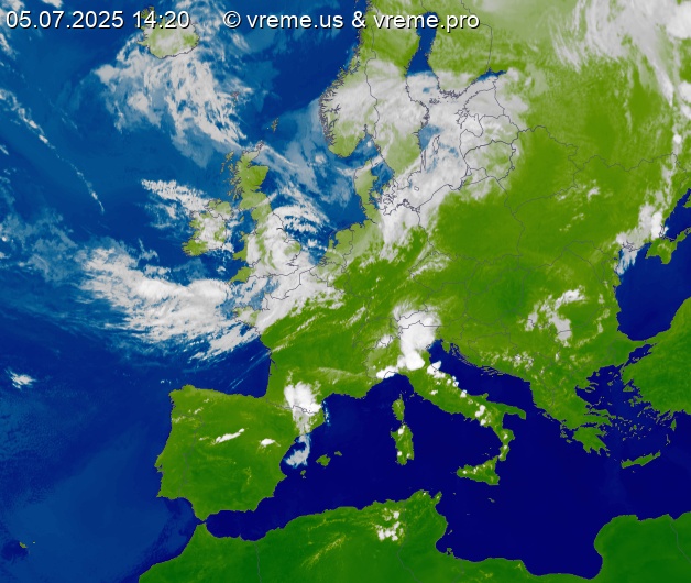 Oblačnost Evropa