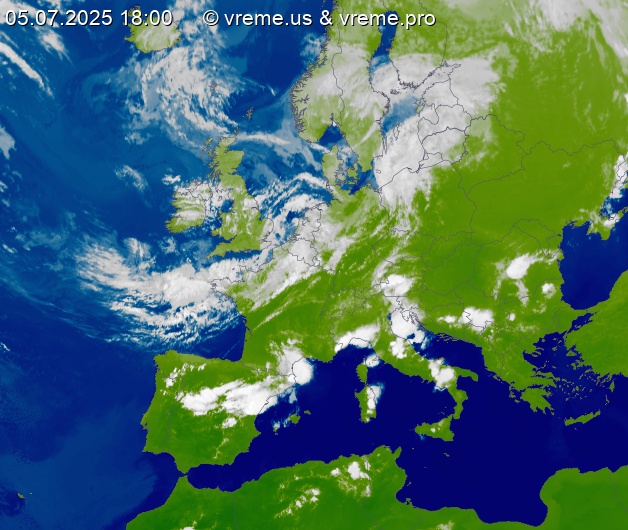 Oblačnost Evropa
