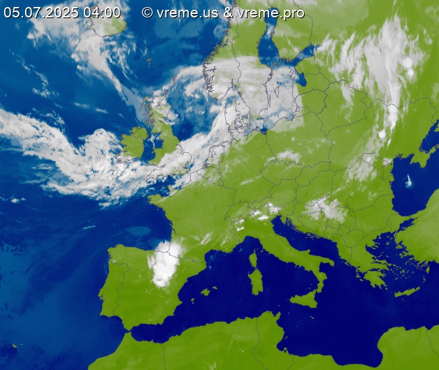 Oblačnost Evropa