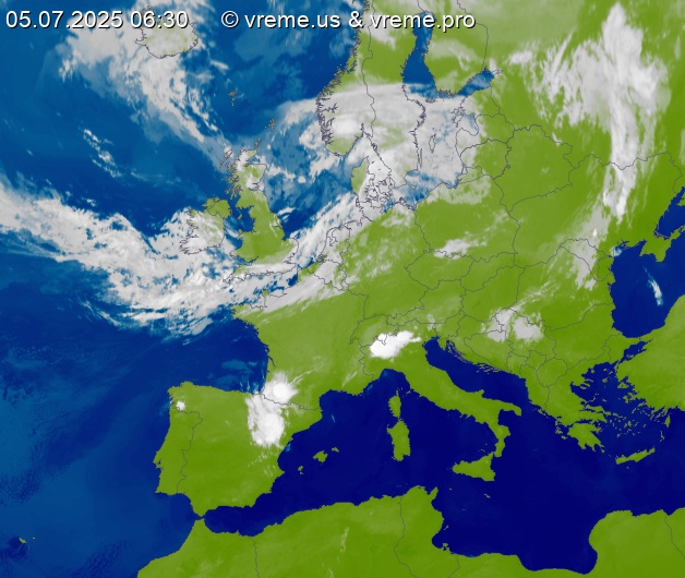 Oblačnost Evropa