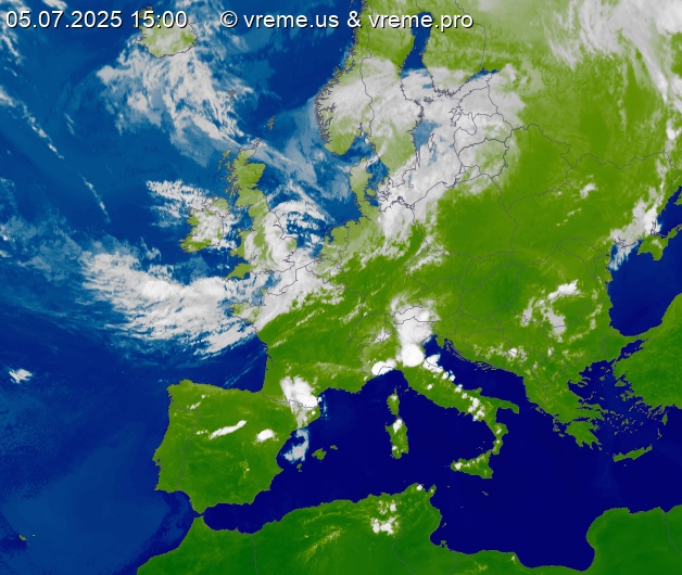 Oblačnost Evropa