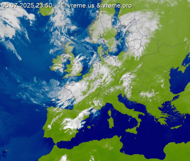 Oblačnost Evropa